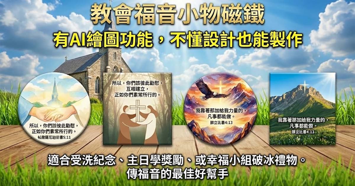 教會福音小物 - 專屬客製化磁鐵